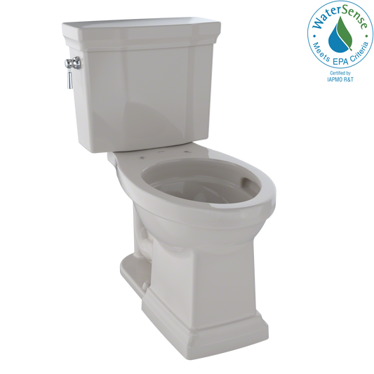 TOTO CST404CEFG#12 Promenade II Two-Piece Elongated 1.28 GPF Universal Height Toilet with CEFIONTECT , Sedona Beige