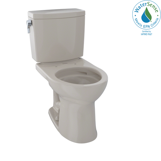 TOTO CST453CUFG#03 Drake II 1G Two-Piece Round 1.0 GPF Universal Height Toilet with CEFIONTECT , Bone