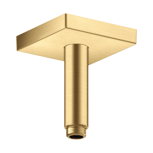 AXOR 26437251 ShowerSolutions Brushed Gold Optic Extension Pipe for Ceiling Mount Square, 4"
