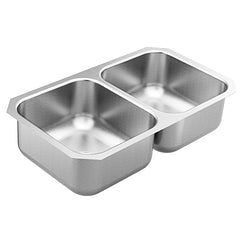 MOEN GS18211 1800 Series 31.75 x 18.25 stainless steel 18 gauge double bowl sink