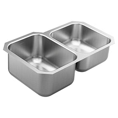 MOEN GS18231 1800 Series 31.75 x 20.5 stainless steel 18 gauge double bowl sink