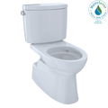 TOTO CST474CEFG#01 Vespin II Two-Piece Elongated 1.28 GPF Universal Height Skirted Design Toilet with CEFIONTECT , Cotton White