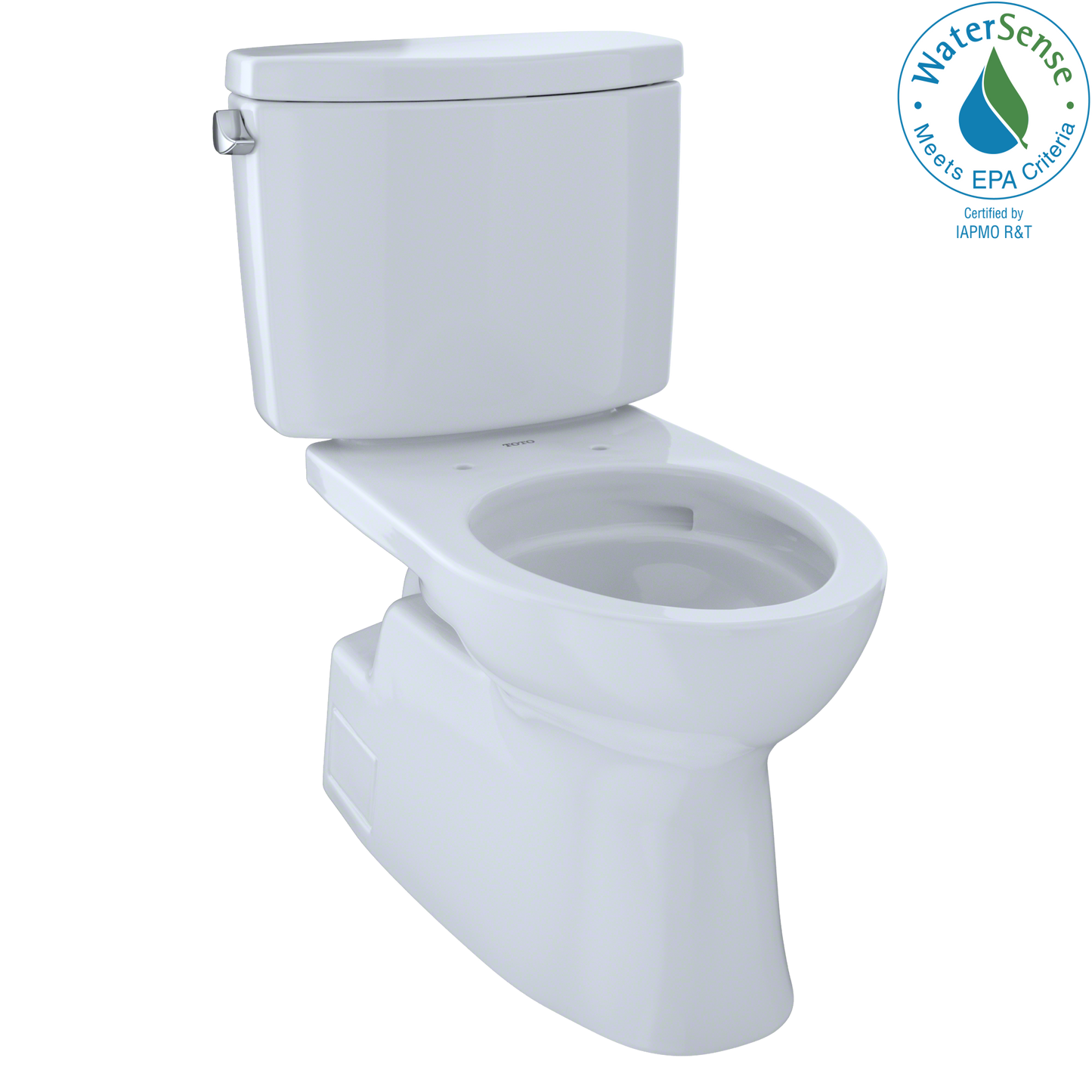 TOTO CST474CEFG#01 Vespin II Two-Piece Elongated 1.28 GPF Universal Height Skirted Design Toilet with CEFIONTECT , Cotton White