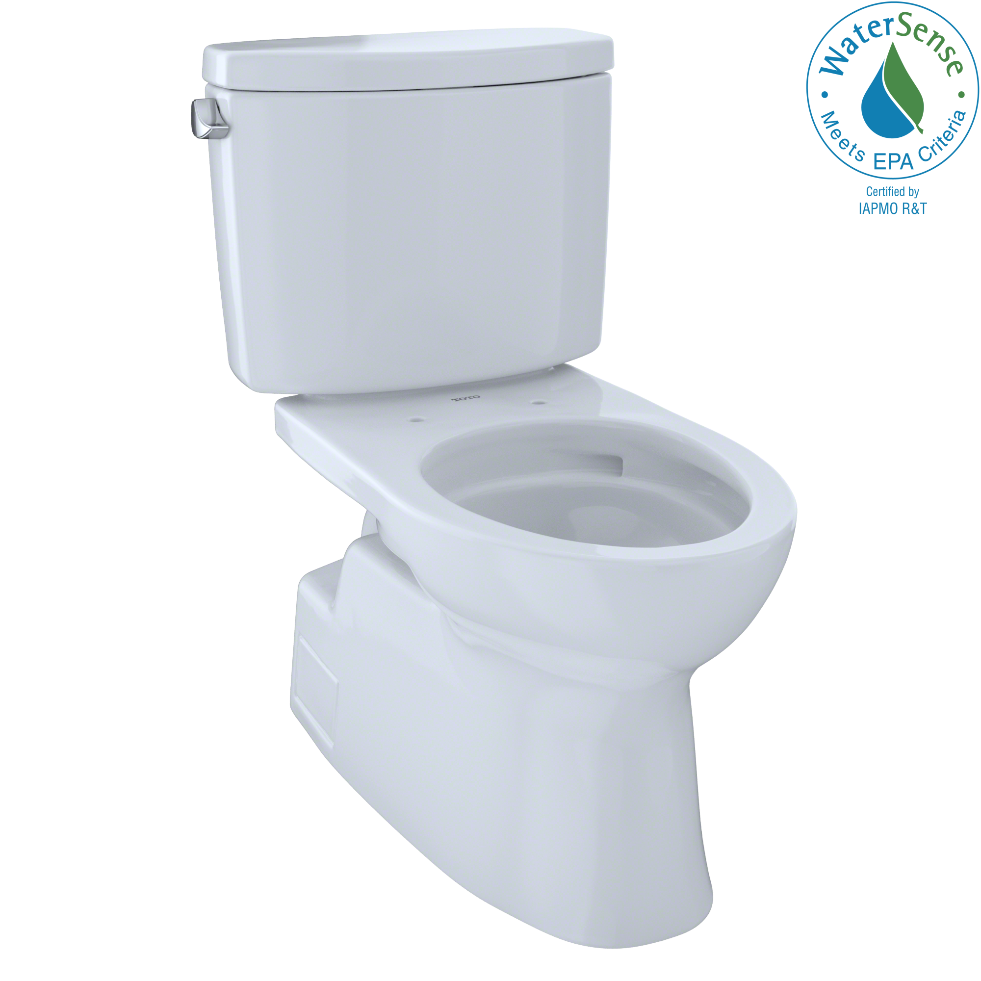 TOTO CST474CEFG#01 Vespin II Two-Piece Elongated 1.28 GPF Universal Height Skirted Design Toilet with CEFIONTECT , Cotton White