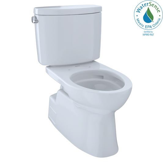 TOTO CST474CEFG#01 Vespin II Two-Piece Elongated 1.28 GPF Universal Height Skirted Design Toilet with CEFIONTECT , Cotton White