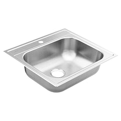 MOEN GS201961BQ 2000 Series 25"x22" stainless steel 20 gauge single bowl drop in sink