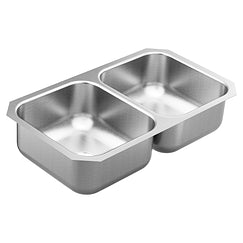 MOEN GS20210 2000 Series 31.75 x 18.25 stainless steel 20 gauge double bowl sink