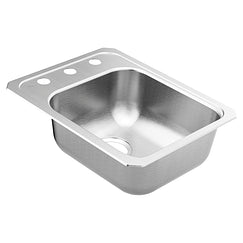 MOEN GS204573BQ 2000 Series 17 x 21.25 stainless steel 20 gauge single bowl drop in sink