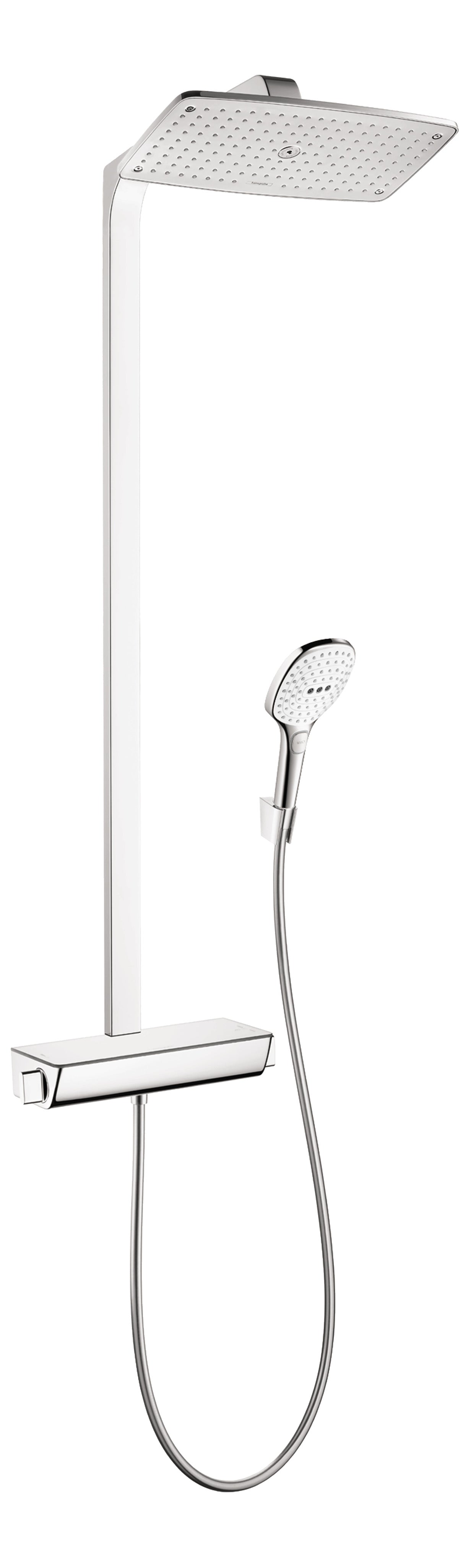 HANSGROHE 27112401 Raindance E Showerpipe 360 1-Jet, 2.5 GPM in White/Chrome
