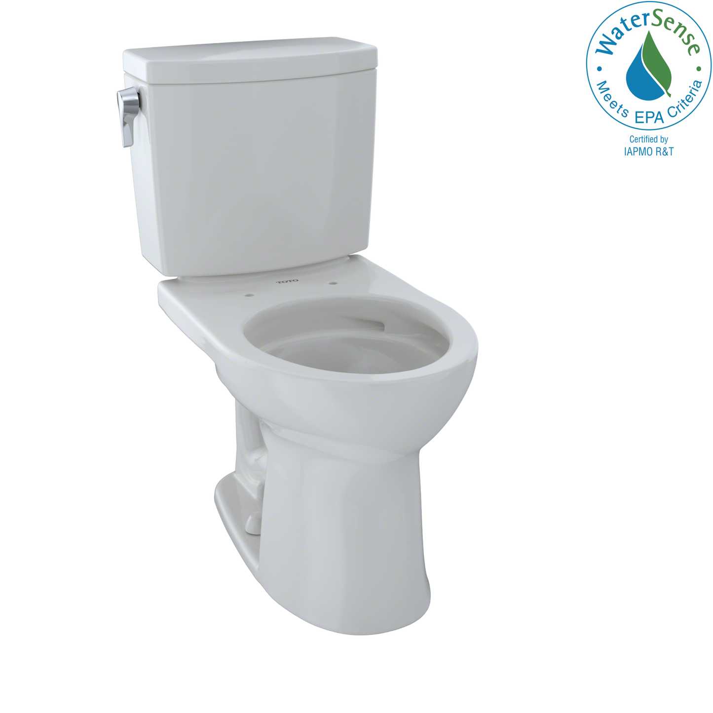 TOTO CST453CUFG#11 Drake II 1G Two-Piece Round 1.0 GPF Universal Height Toilet with CEFIONTECT , Colonial White