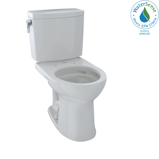 TOTO CST453CUFG#11 Drake II 1G Two-Piece Round 1.0 GPF Universal Height Toilet with CEFIONTECT , Colonial White