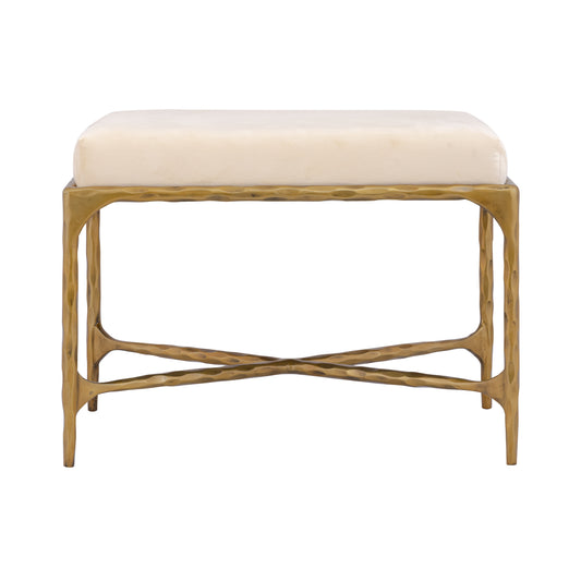 ELK SIGNATURE H0805-10872 Seville Short Bench - Brass with Bone Velvet