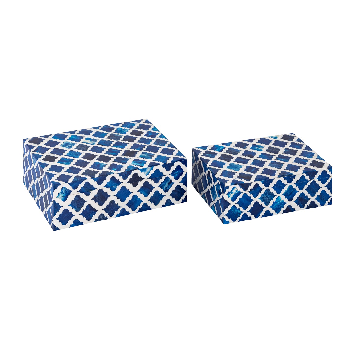 ELK SIGNATURE H0807-10993/S2 Tucker Box - Set of 2 Blue