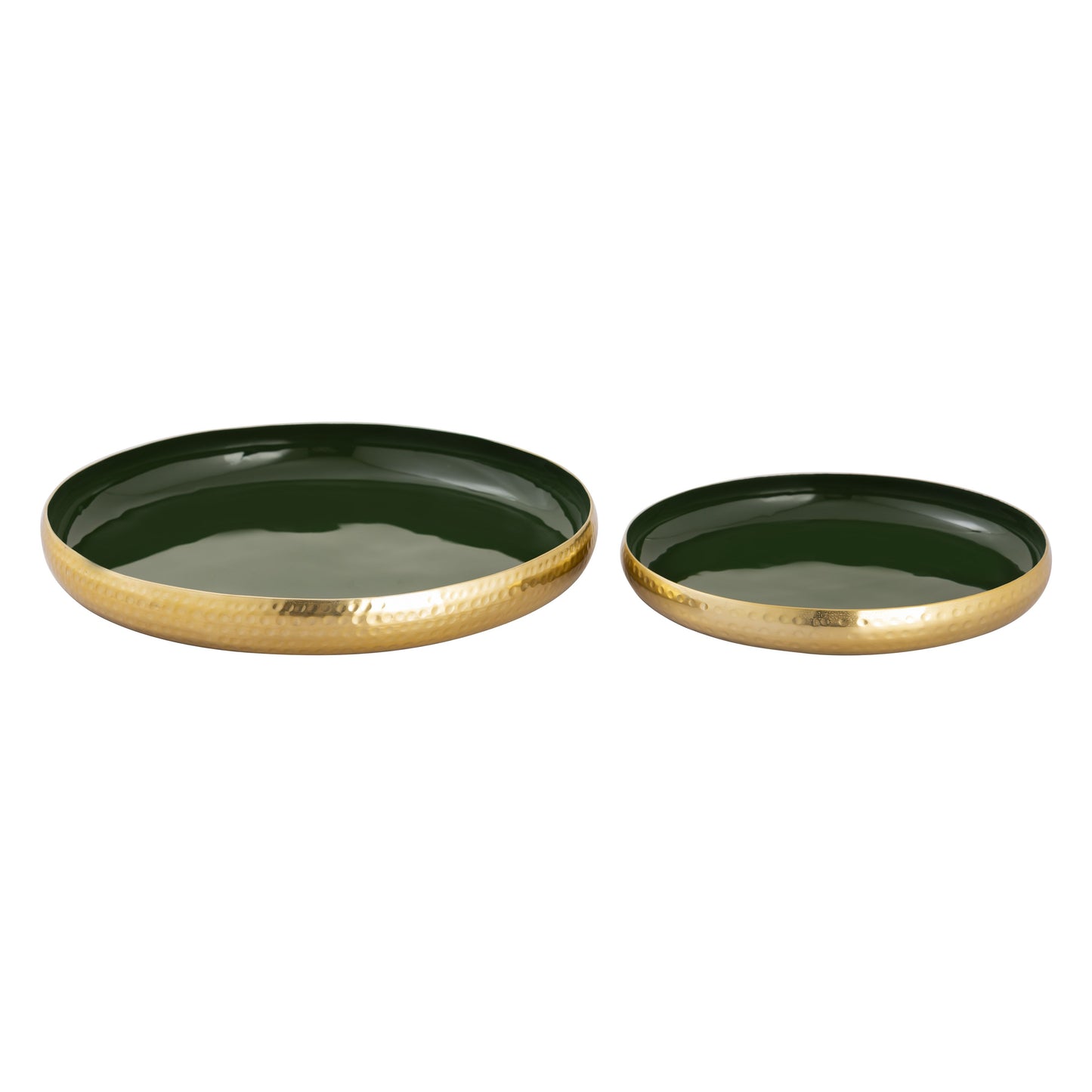 ELK SIGNATURE H0897-9781/S2 Nelson Tray - Set of 2 Dark Green Enamel