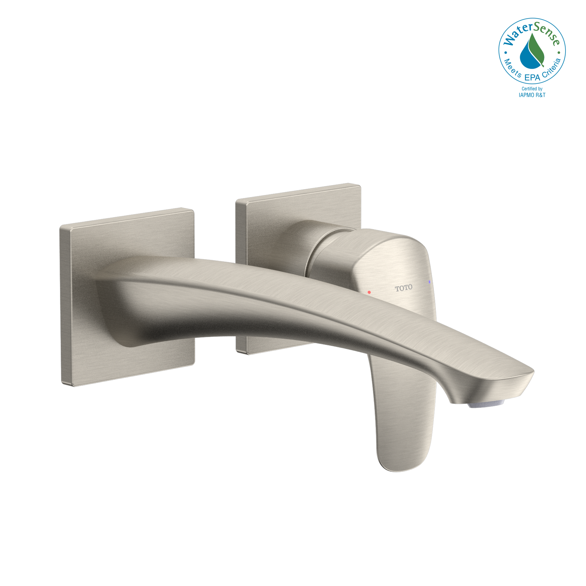 TOTO TLG09308U#BN GM 1.2 GPM Wall-Mount Single-Handle Long Bathroom Faucet with COMFORT GLIDE Technology , Brushed Nickel