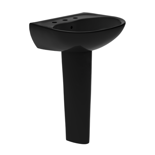 TOTO LPT241.8#51 Supreme Oval Basin Pedestal Bathroom Sink for 8 Inch Center Faucets , Ebony