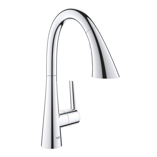 GROHE 30368002 Grohe Zedra Chrome Single-Handle Pull Down Triple Spray Bar Faucet  1.75 GPM