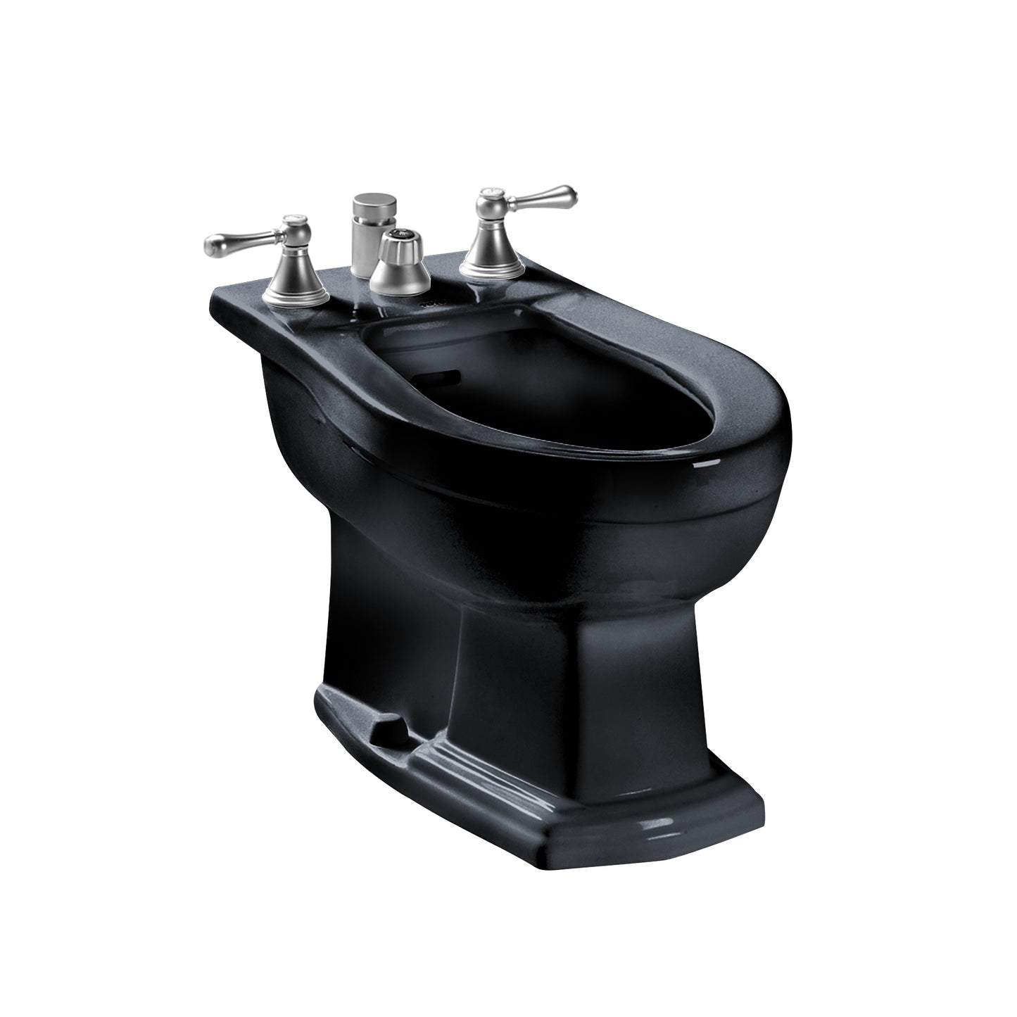 TOTO BT784B#51 Clayton Deck Mount Vertical Spray Flushing Rim Bidet , Ebony