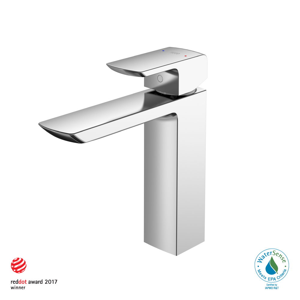 TOTO TLG02304U#CP GR 1.2 GPM Single Handle Semi-Vessel Bathroom Sink Faucet with COMFORT GLIDE Technology , Polished Chrome