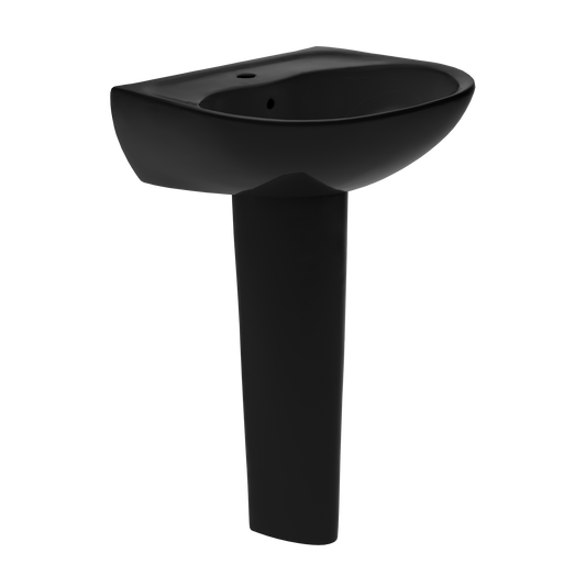 TOTO LPT241#51 Supreme Oval Basin Pedestal Bathroom Sink for Single Hole Faucets , Ebony