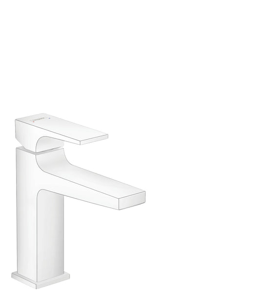 HANSGROHE 32506701 Matte White Metropol Modern Single Hole Bathroom Faucet 1.2 GPM