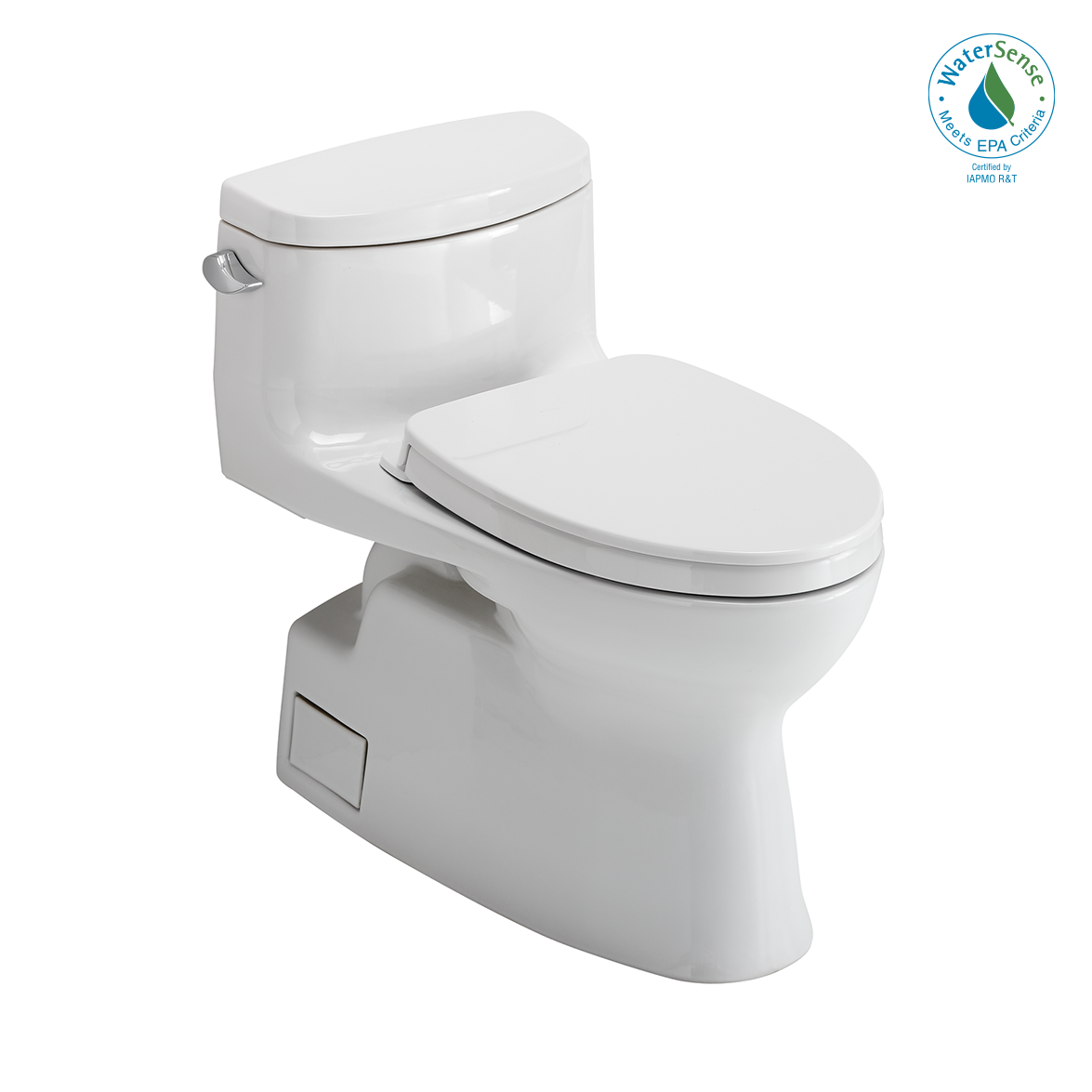 TOTO MS644124CEFG#01 Carolina II One-Piece Elongated 1.28 GPF Universal Height Toilet with CEFIONTECT and SS124 SoftClose Seat , Cotton White