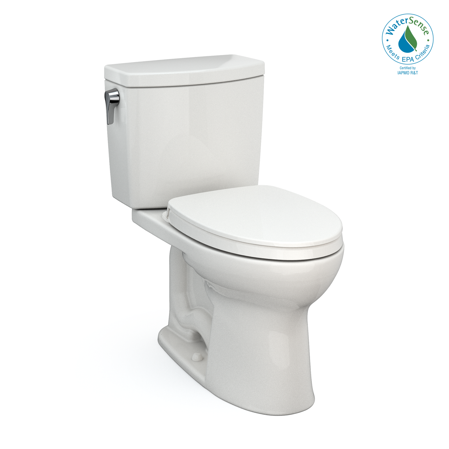 TOTO MS454124CUFG#11 Drake II 1G Two-Piece Elongated 1.0 GPF Universal Height Toilet with CEFIONTECT and SS124 SoftClose Seat , Colonial White