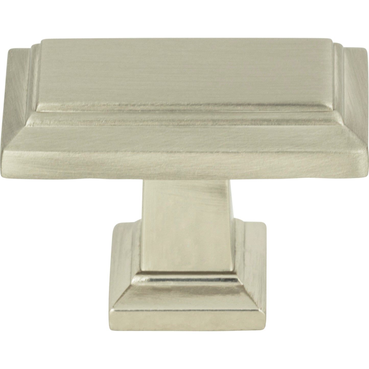 ATLAS 290-BRN Sutton Place Rectangle Knob 1 7/16 Inch Brushed Nickel