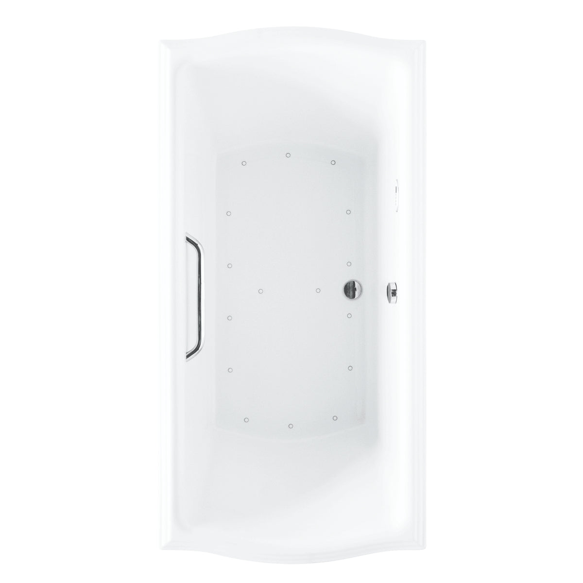 TOTO ABR784T#01YCP ACRYLIC AIRBATH CLAYTON 7236 COTTON CP GRAB BAR L BLOWER , Cotton White