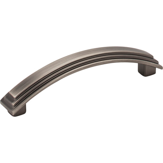 ELEMENTS 351-96BNBDL 96 mm Center-to-Center Brushed Pewter Arched Calloway Cabinet Pull