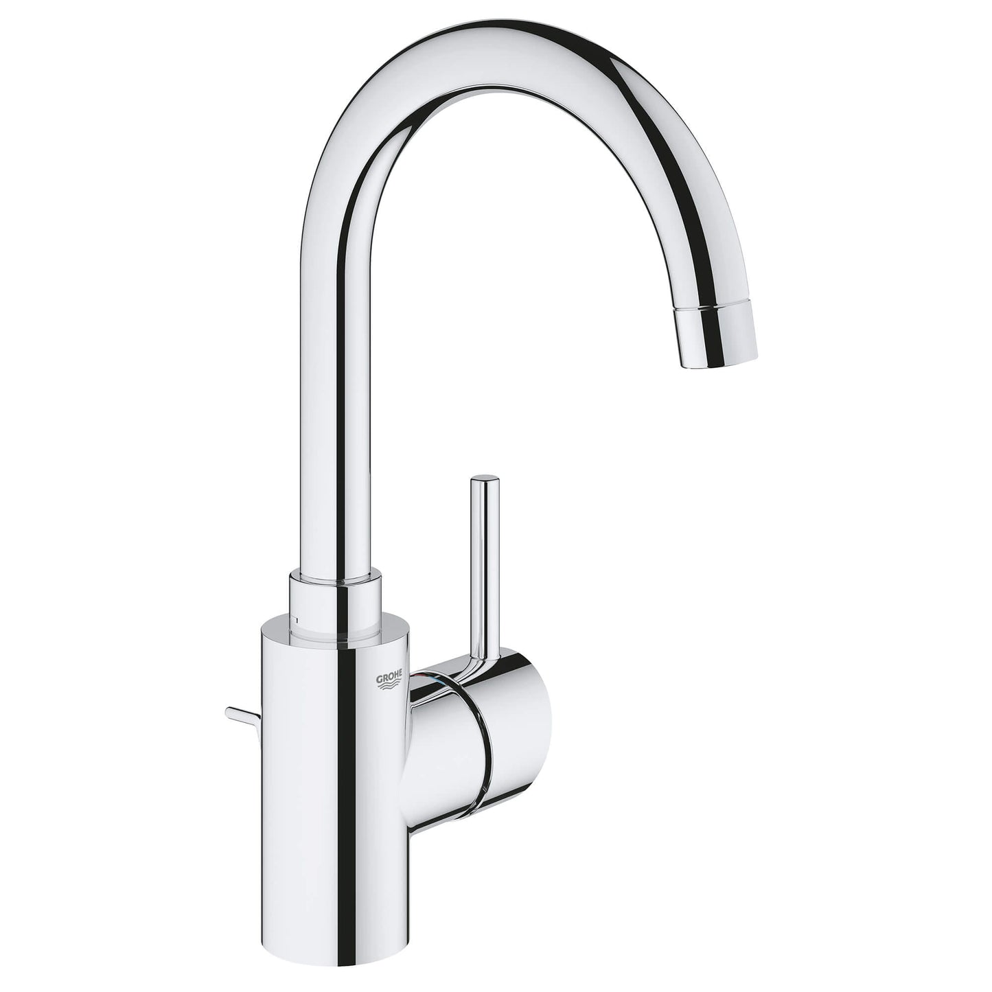 GROHE 32138002 Concetto Chrome Single Hole Single-Handle L-Size Bathroom Faucet 1.2 GPM