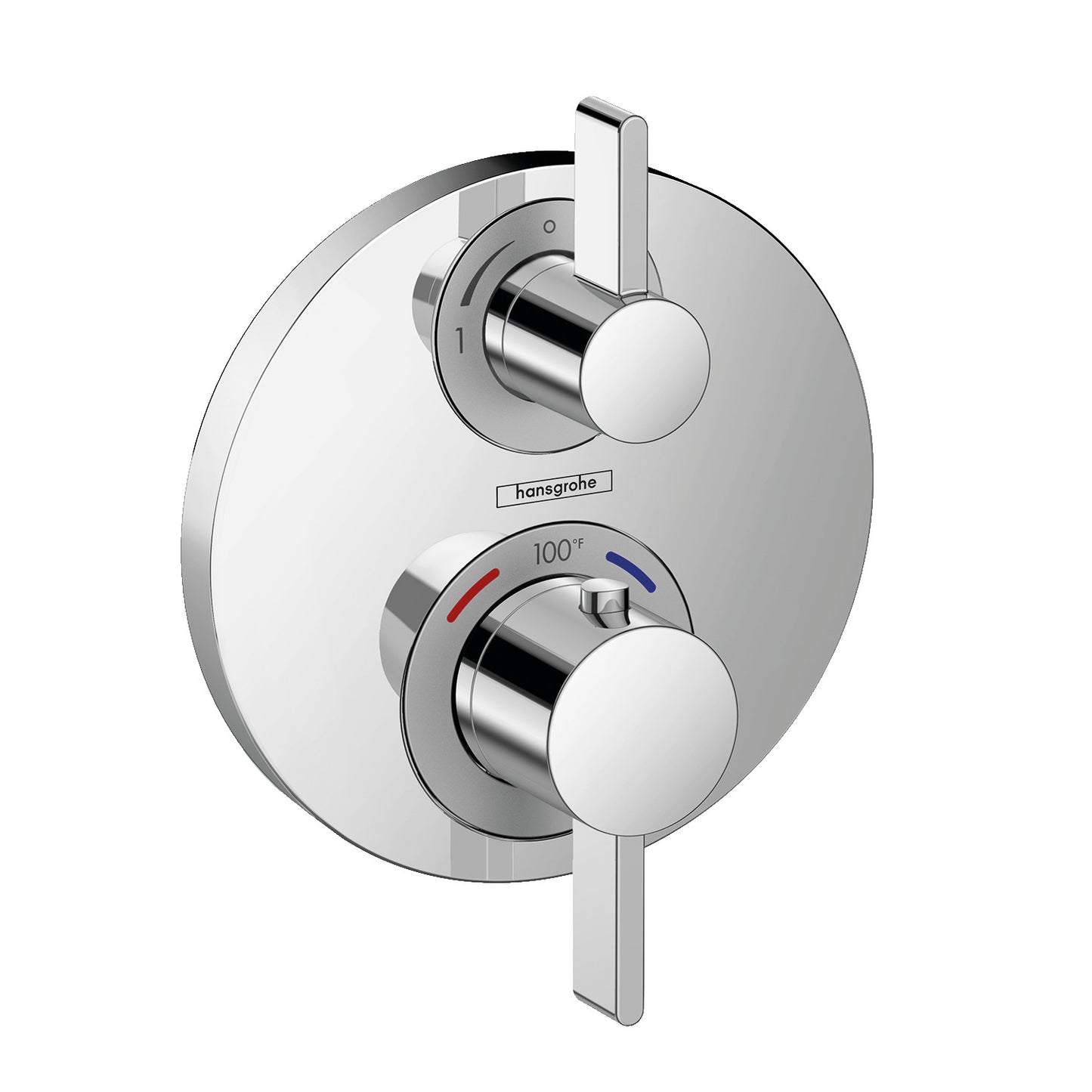 HANSGROHE 15758001 Chrome Ecostat S Modern Thermostatic Trim