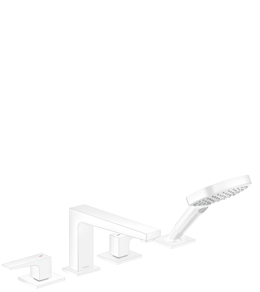 HANSGROHE 32557701 Matte White Metropol Modern Tub Filler 1.75 GPM