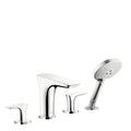 HANSGROHE 15456001 PuraVida 4-Hole Roman Tub Set Trim with 1.75 GPM Handshower in Chrome
