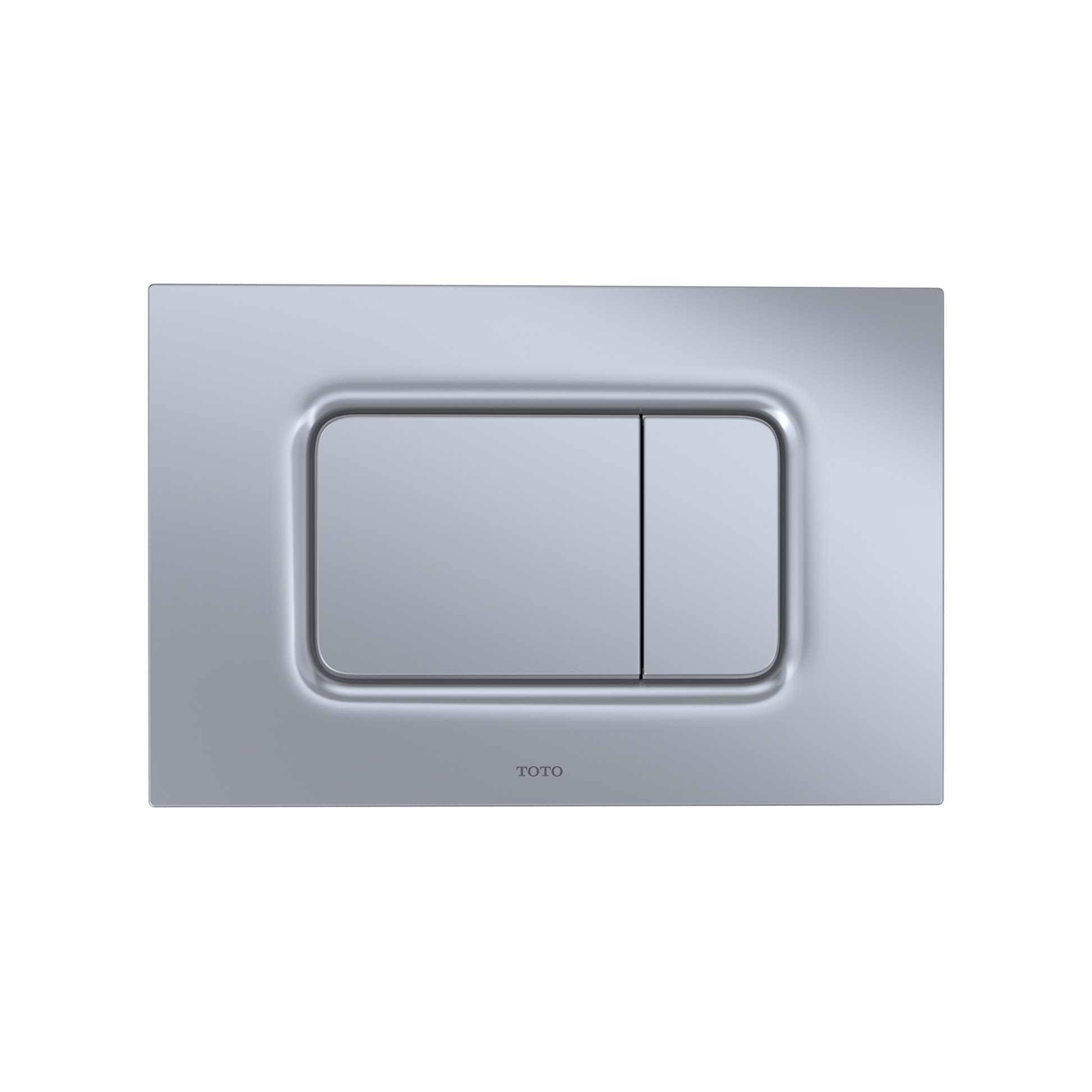 TOTO YT920#MS Dual Flush Rectangle Push Button Plate for Select DuoFit In-Wall Tank Unit , Matte Silver