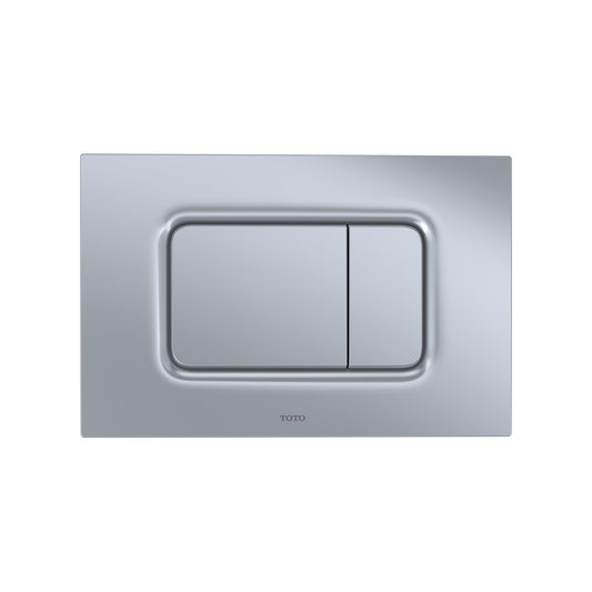 TOTO YT920#MS Dual Flush Rectangle Push Button Plate for Select DuoFit In-Wall Tank Unit , Matte Silver