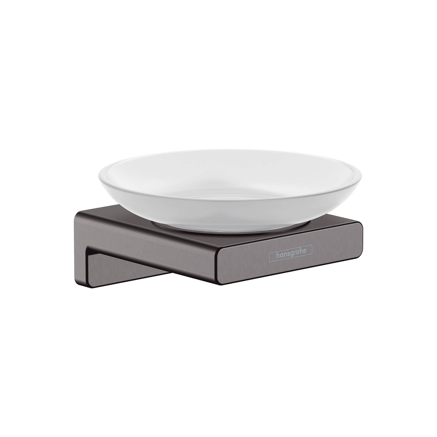 HANSGROHE 41746340 Brushed Black Chrome AddStoris Modern Soap Dish