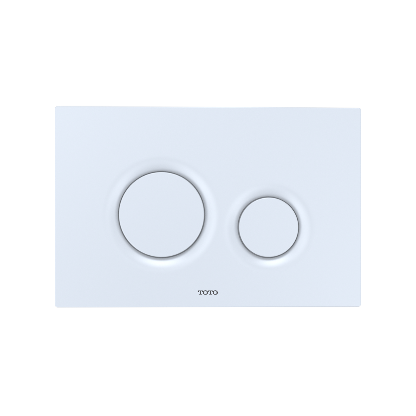 TOTO YT930#WH Dual Flush Round Push Button Plate for Select DuoFit In-Wall Tank Unit , White Matte