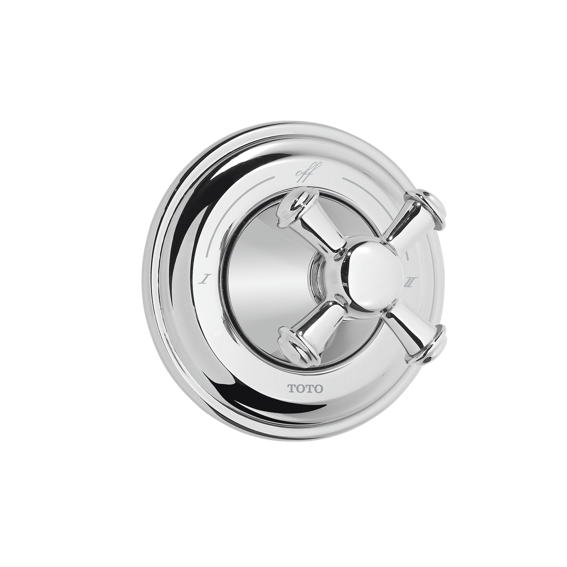 TOTO TS220D#CP Vivian Cross Handle Two-Way Diverter Trim with Off , Polished Chrome