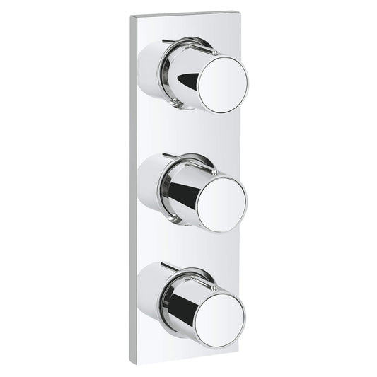 GROHE 27625000 Grohtherm Chrome Triple Volume Control Trim