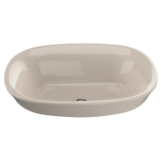 TOTO LT480G#03 Maris Oval Semi-Recessed Vessel Bathroom Sink with CEFIONTECT , Bone