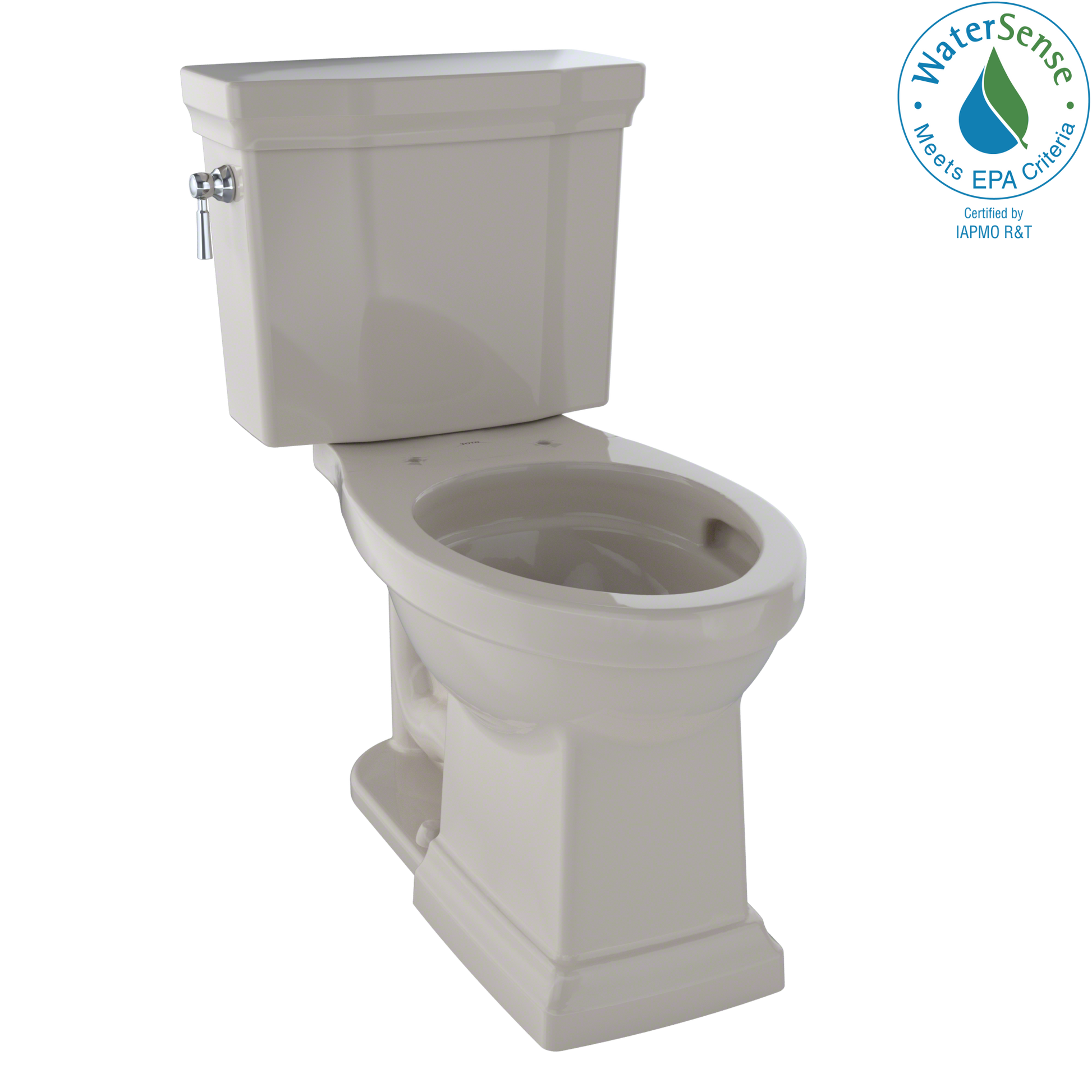 TOTO CST404CEFG#03 Promenade II Two-Piece Elongated 1.28 GPF Universal Height Toilet with CEFIONTECT , Bone