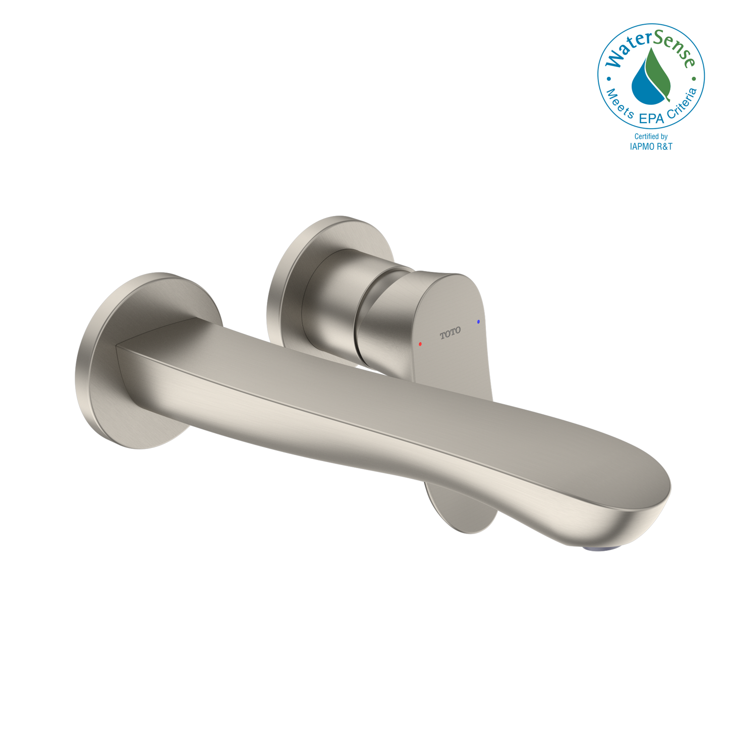 TOTO TLG01311UA#BN GO 1.2 GPM Wall-Mount Single-Handle L Bathroom Faucet with COMFORT GLIDE Technology , Brushed Nickel