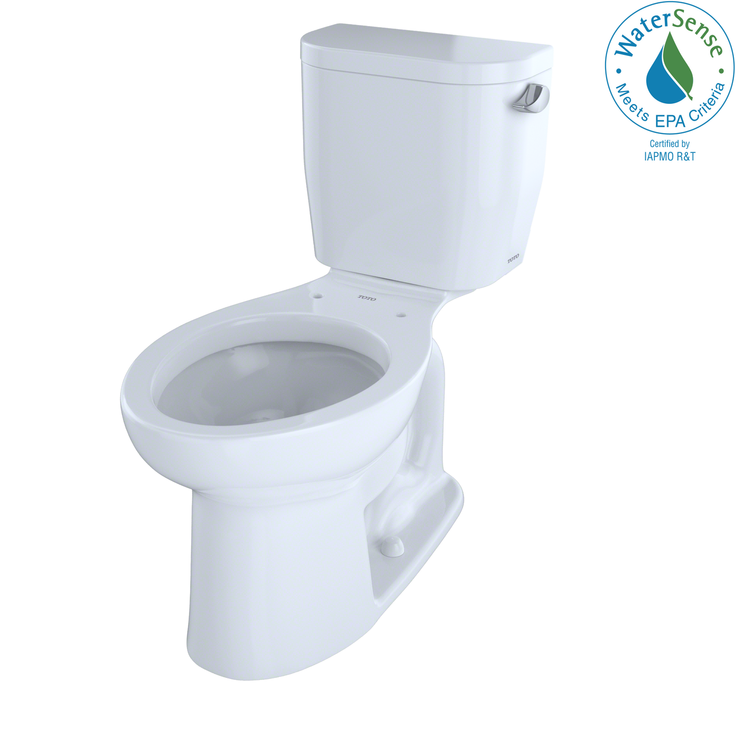 TOTO CST244EFR#01 Entrada Two-Piece Elongated 1.28 GPF Universal Height Toilet with Right-Hand Trip Lever , Cotton White