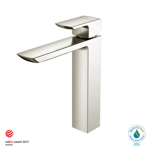 TOTO TLG02307U#BN GR 1.2 GPM Single Handle Vessel Bathroom Sink Faucet with COMFORT GLIDE Technology , Brushed Nickel