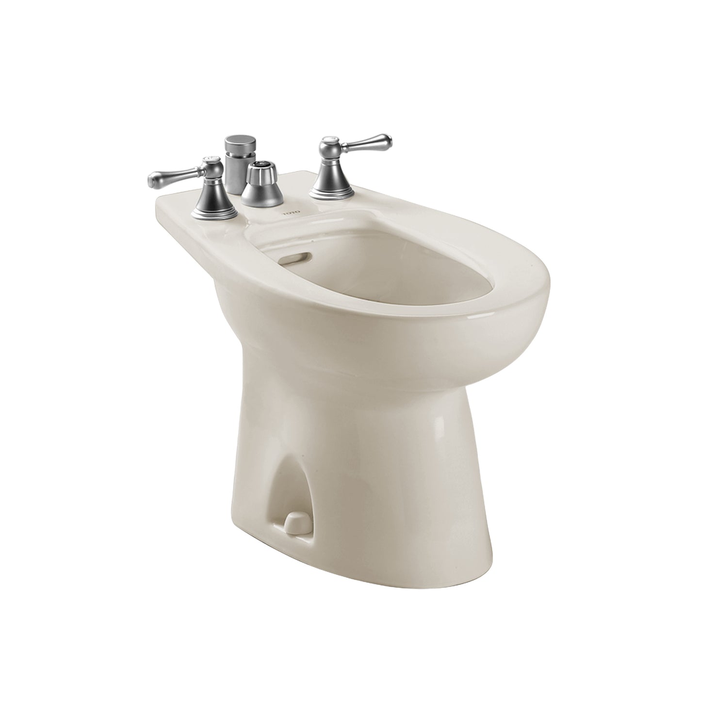 TOTO BT500B#12 Piedmont Deck Mount Vertical Spray Flushing Rim Bidet , Sedona Beige