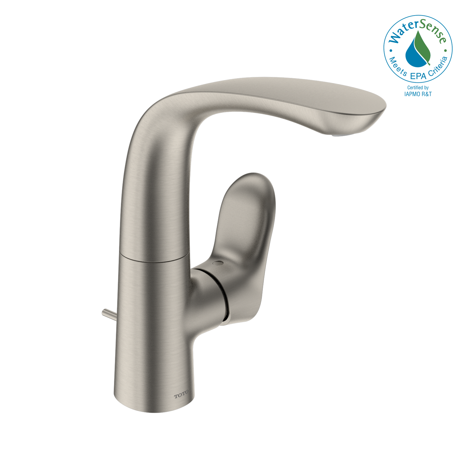 TOTO TLG01309U#BN GO 1.2 GPM Single Side-Handle Bathroom Sink Faucet with COMFORT GLIDE Technology and Drain Assembly , Brushed Nickel