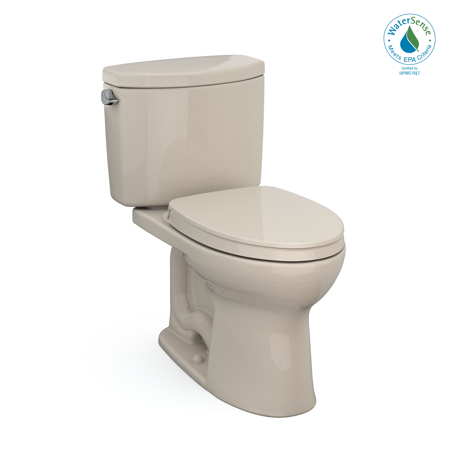 TOTO MS454124CEFG#03 Drake II Two-Piece Elongated 1.28 GPF Universal Height Toilet with CEFIONTECT and SS124 SoftClose Seat , Bone