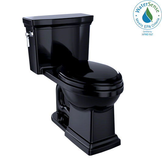 TOTO MS814224CEF#51 Promenade II One-Piece Elongated 1.28 GPF Universal Height Toilet , Ebony