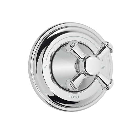 TOTO TS220X#CP Vivian Cross Handle Three-Way Diverter Trim with Off , Polished Chrome